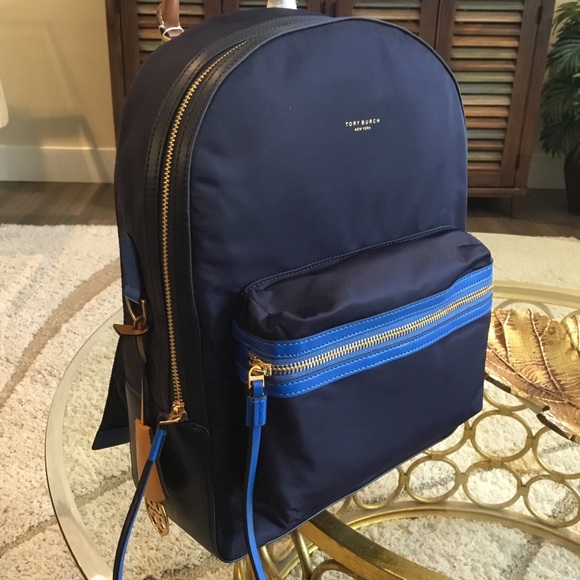 Tory Burch Handbags - ⚡️TORY BURCH PERRY NYLON BACKPACK NAVY BLUE